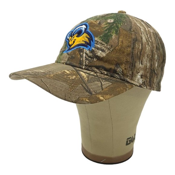 Rams Patch Logo Camo Truck Strap Cap Trucker Baseball Hat Cotton The Game - Picture 2 of 12